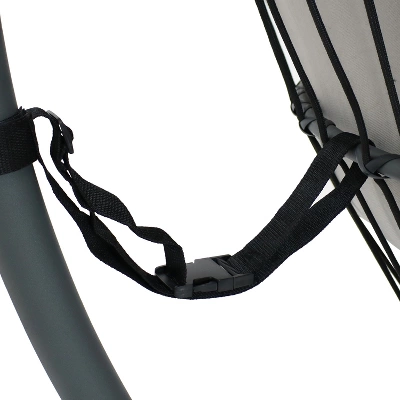 Sunnydaze Decor Sunnydaze Outdoor Resin Wicker Patio Oliver Lounge Hanging Basket Egg Chair Swing With Cushions, Headrest, And Steel Stand Set - Gray - 3pc 7 Sunnydaze Decor Sunnydaze Outdoor Resin Wicker Patio Oliver Lounge Hanging Basket Egg Chair Swing With Cushions, Headrest, And Steel Stand Set - Gray - 3pc - Image 5