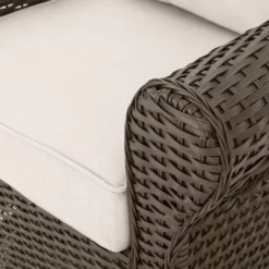 Amaya 5pc Outdoor 4 Wicker Swivel Chair & Fire Pit Set - Dark Brown/Beige/Matte Black - Christopher Knight Home -Outdoor Furniture Store GUEST f82de802 6b29 4fcf bcb8 920b668a4aed