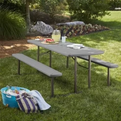 6' Intellifit Folding Blow Mold Rectangle Picnic Table - Room & Joy -Outdoor Furniture Store GUEST f89ef08c 0537 4577 a424 8a401735caf6