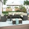 6pc Outdoor Wicker Set With Loveseats, Sofa, Chair, Coffee Table & Bench - Beige - GODEER 2 6pc Outdoor Wicker Set With Loveseats, Sofa, Chair, Coffee Table & Bench - Beige - GODEER -Outdoor Furniture Store GUEST f8e2e82a 9784 4d94 8bbd cf045988c270