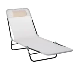 Outsunny Portable Sun Lounger, Lightweight Folding Chaise Lounge Chair W/ Adjustable Backrest & Pillow For Beach, Poolside And Patio 21 Outsunny Portable Sun Lounger, Lightweight Folding Chaise Lounge Chair W/ Adjustable Backrest & Pillow For Beach, Poolside And Patio -Outdoor Furniture Store GUEST f9c1c9ea 4aef 4c0a 99c7 2ce4bef399d8
