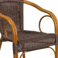 Merrick Lane Esna Series Stacking Rattan Patio Chair With Bamboo Look Aluminum Frame And Integrated Arms 19 Merrick Lane Esna Series Stacking Rattan Patio Chair With Bamboo Look Aluminum Frame And Integrated Arms -Outdoor Furniture Store GUEST fa0939b6 a985 403e 93db d45bb51e3519