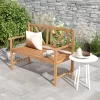 Costway 2-Person Bench Patio Acacia Wood Outdoor Loveseat Chair Garden Natural -Outdoor Furniture Store GUEST fa451b17 639b 48b6 b7ca e4fec3497ab8