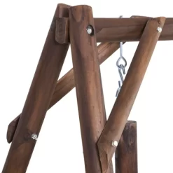 Outsunny 6.5' Outdoor Rustic Loveseat Solid Wood Natural Log Garden Swing -Outdoor Furniture Store GUEST fae24248 9cd6 4171 943b 74c7b81c8056