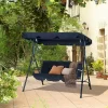 Outsunny 3-Person Porch Swing With Stand, Outdoor Swing For Patio Porch With Adjustable Tilt Canopy & Comfortable Swing Bench-Style Seat, Steel Frame -Outdoor Furniture Store GUEST faf81d58 39e3 4b56 925e 3624945a1556
