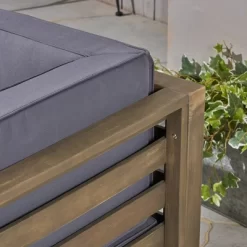 Malawi 10pc Acacia UShaped Sectional Sofa Set With Fire Pit Gray/Dark Gray - Christopher Knight Home -Outdoor Furniture Store GUEST fbc51e61 4af2 4925 800d 97515cb80622