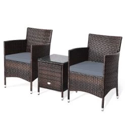 Tangkula 3-Piece Patio Wicker Rattan Furniture Set Conversation Sofa Set W/Coffee Table Grey 17 Tangkula 3-Piece Patio Wicker Rattan Furniture Set Conversation Sofa Set W/Coffee Table Grey -Outdoor Furniture Store GUEST fc317cf4 cc70 4dc4 a976 bd0b6ca0e803