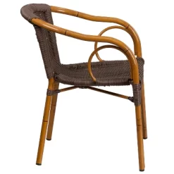 Merrick Lane Esna Series Stacking Rattan Patio Chair With Bamboo Look Aluminum Frame And Integrated Arms 22 Merrick Lane Esna Series Stacking Rattan Patio Chair With Bamboo Look Aluminum Frame And Integrated Arms -Outdoor Furniture Store GUEST fc8e49f6 6ebd 4fb2 a574 2d508370a86f