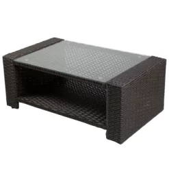 Northlight 4-Piece Georgetown Resin Wicker Outdoor Patio Conversation Set With Cushions -Outdoor Furniture Store GUEST fddd30d7 527e 40c6 87ff 044a33091486