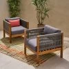 Laurel 2pk Acacia Wood Club Chair Teak/Gray - Christopher Knight Home -Outdoor Furniture Store GUEST fdde01af 1095 40bb 9edc 1cd2d36c25e5