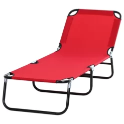 Outsunny Portable Outdoor Sun Lounger, Lightweight Folding Chaise Lounge Chair W/ 5-Position Adjustable Backrest For Beach, Poolside And Patio -Outdoor Furniture Store GUEST fe3c92a7 e696 4eb7 b0df 4fe5a1b8358d