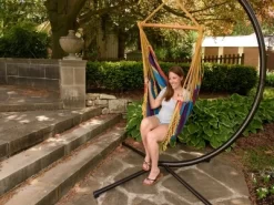 The Hamptons Collection 72” Yellow And Blue Brazilian Style Hammock Chair With A Hanging Bar -Outdoor Furniture Store GUEST fe4eeee9 5875 4977 bc12 fadfbbeacced