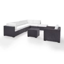 Biscayne 6pc Outdoor Wicker Sectional Set - White - Crosley 12 Biscayne 6pc Outdoor Wicker Sectional Set - White - Crosley -Outdoor Furniture Store GUEST fe92fb70 8b3d 47c8 9dc0 6a18ad5ce019