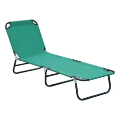 Outsunny Portable Outdoor Sun Lounger, Lightweight Folding Chaise Lounge Chair W/ 5-Position Adjustable Backrest For Beach, Poolside And Patio -Outdoor Furniture Store GUEST fec282ca 8fff 4f70 99c4 0897264e4bde