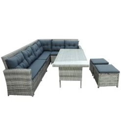 6pc Outdoor Set With Sectional & Glass Table - Gray - WELLFOR 39 6pc Outdoor Set With Sectional & Glass Table - Gray - WELLFOR -Outdoor Furniture Store GUEST fef758e0 a6de 4f88 bd09 9d1f6a05b5c0