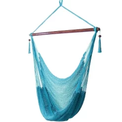 Sunnydaze Decor Sunnydaze Caribbean Style Extra Large Hanging Rope Hammock Chair Swing For Backyard And Patio -Outdoor Furniture Store GUEST ff4b5122 ffea 48e9 ab2b a15185147137